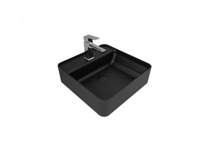 Smartedge Kare Lavabo Mat Siyah 45X45